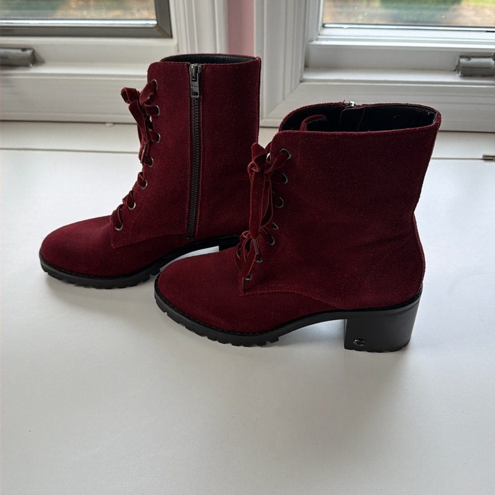 Coach maroon suede boots